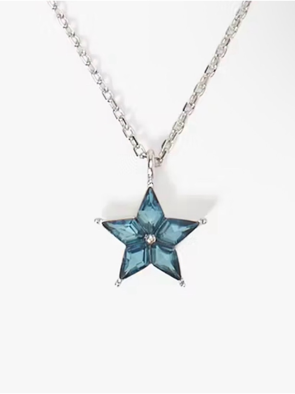 New Kate Spade New York Cosmos Pendant 16” Necklace Blue Crystal/Silver with Tag